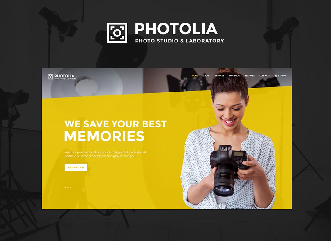 Photolia | Photo Company & Photo Supply Store WordPress Theme Website Template