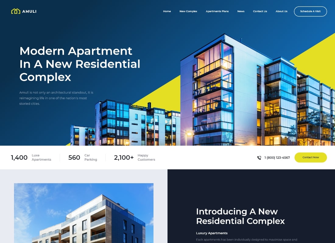 Amuli | Property & Real Estate WordPress Theme Website Template