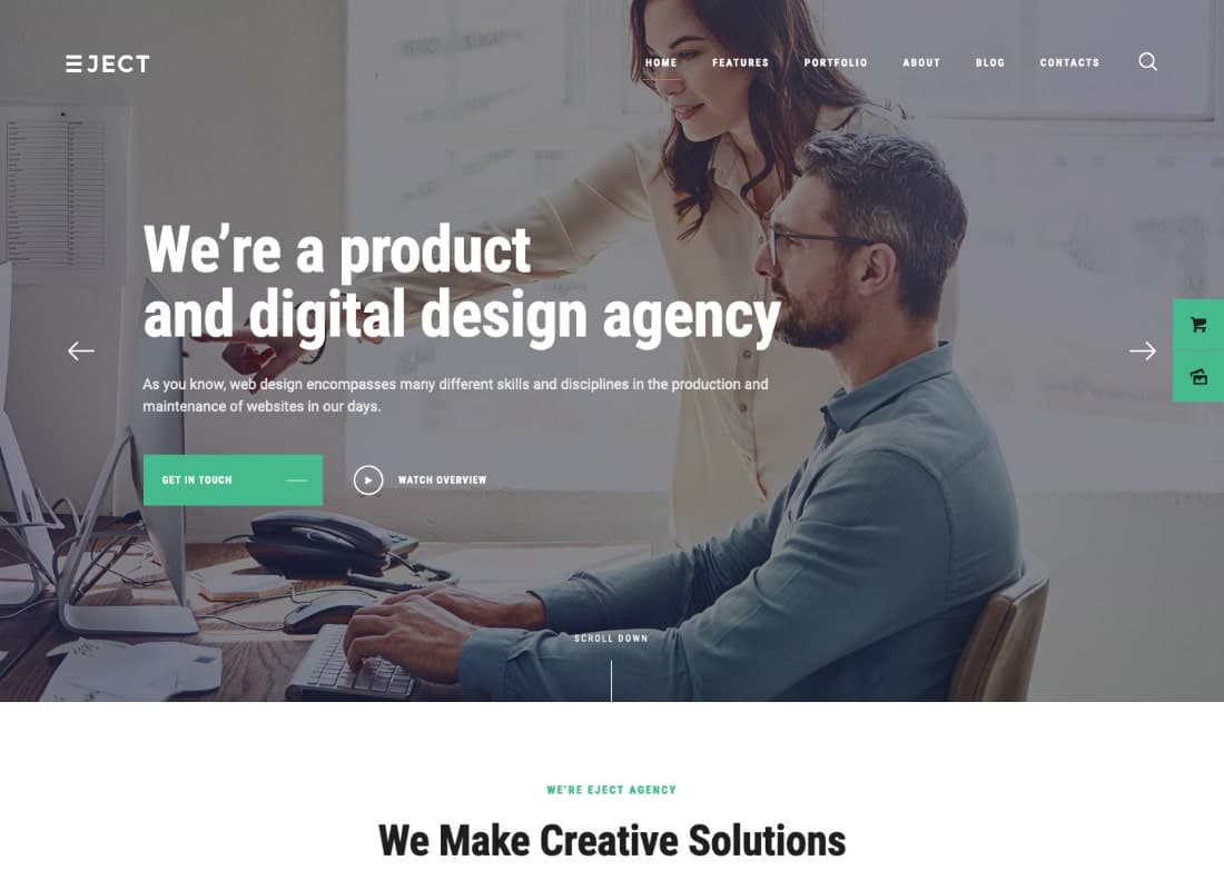 Eject | Web Studio & Creative Agency WordPress Theme Website Template