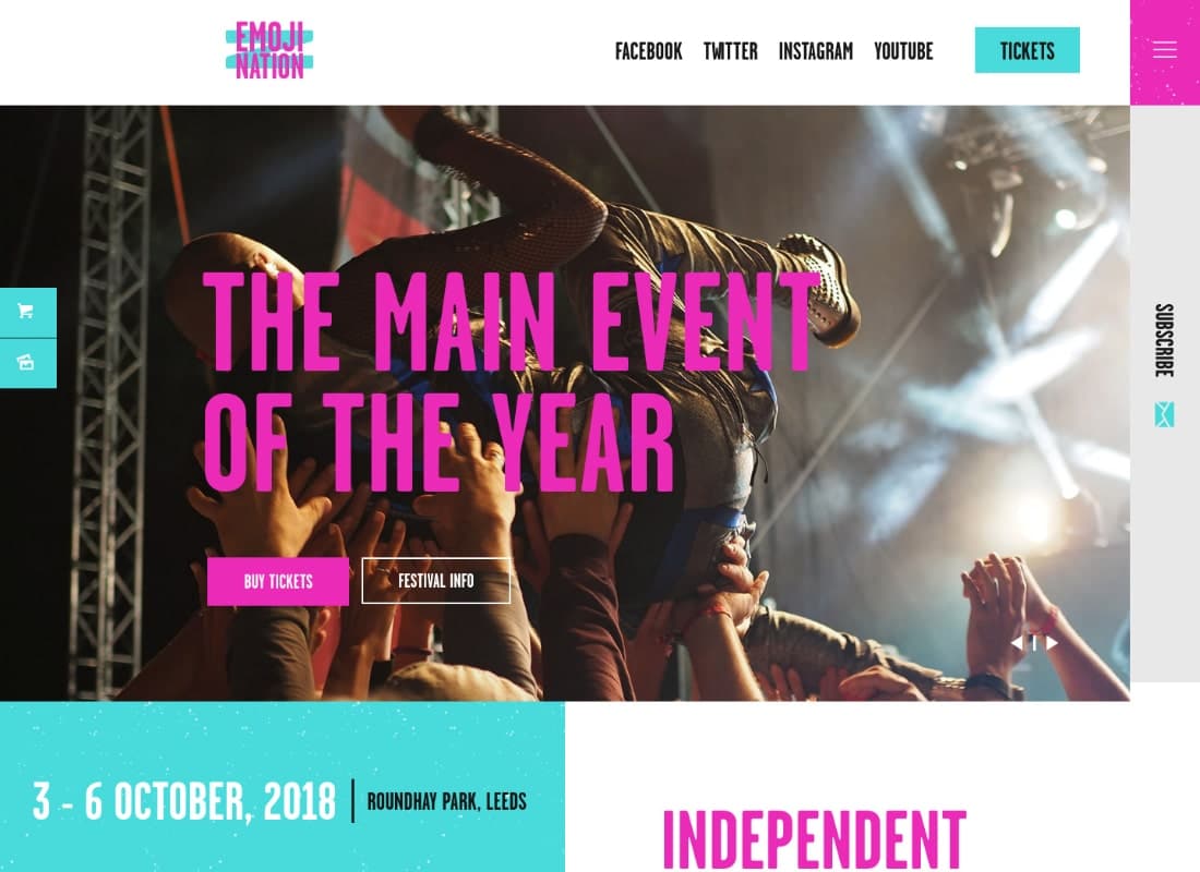 EmojiNation | Night Club & Concert WordPress Theme Website Template