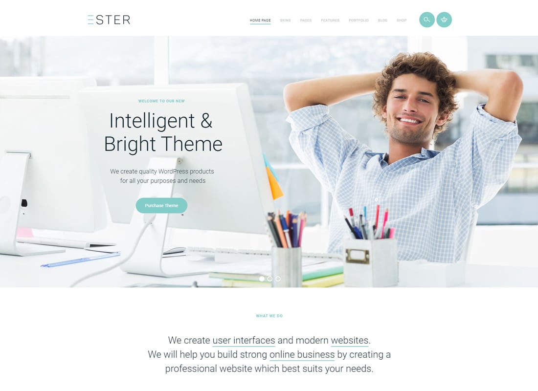 Ester - A Stylish Multipurpose WordPress Theme Website Template