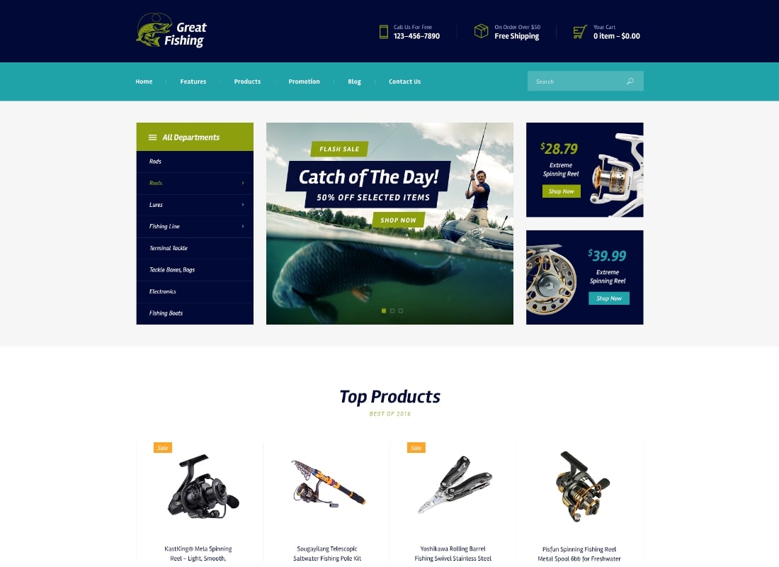 Fishing and Hunting WordPress Theme Website Template