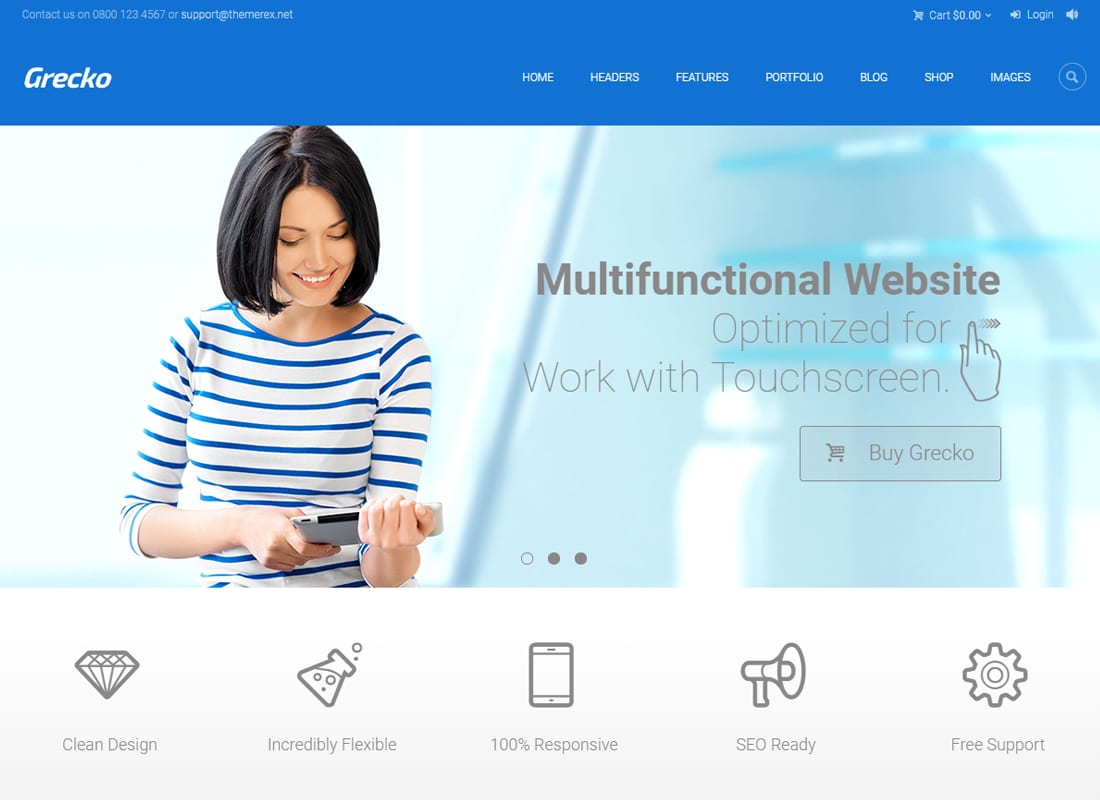 Grecko | A Clean Multipurpose WordPress Theme  Website Template