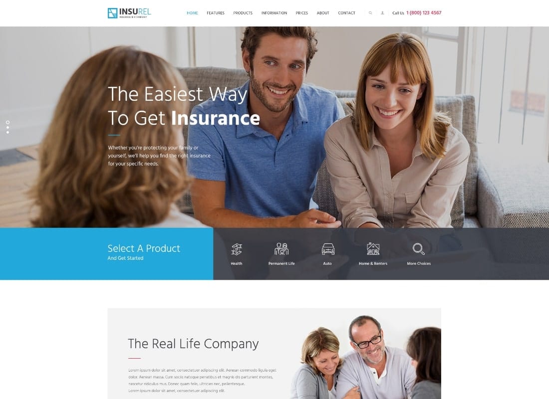 InsuRel | Insurance & Finance WordPress Theme Website Template
