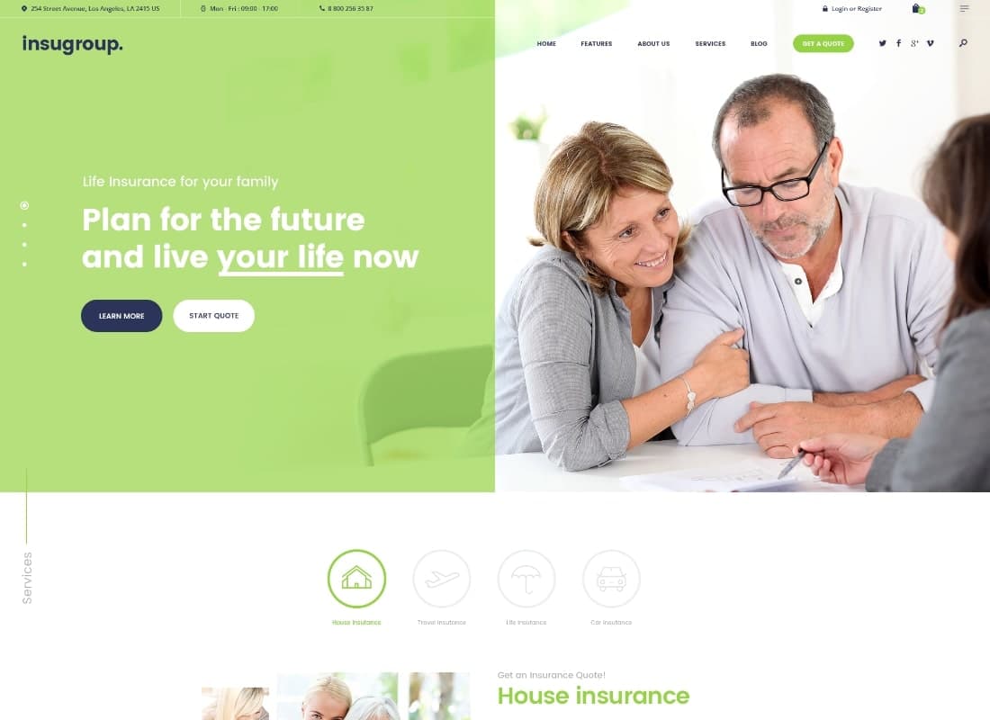 Insugroup | A Clean Insurance & Finance WordPress Theme Website Template