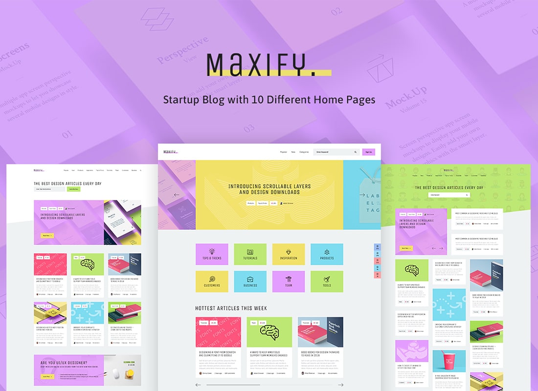 Maxify | Startup & Business Blog WordPress Theme Website Template