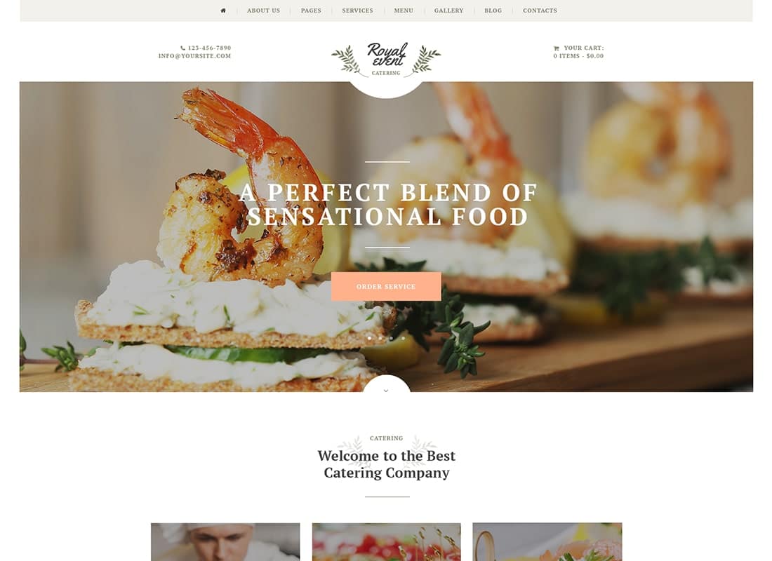 Royal Event | A Wedding Planner & Catering Company WordPress Theme + Elementor Website Template