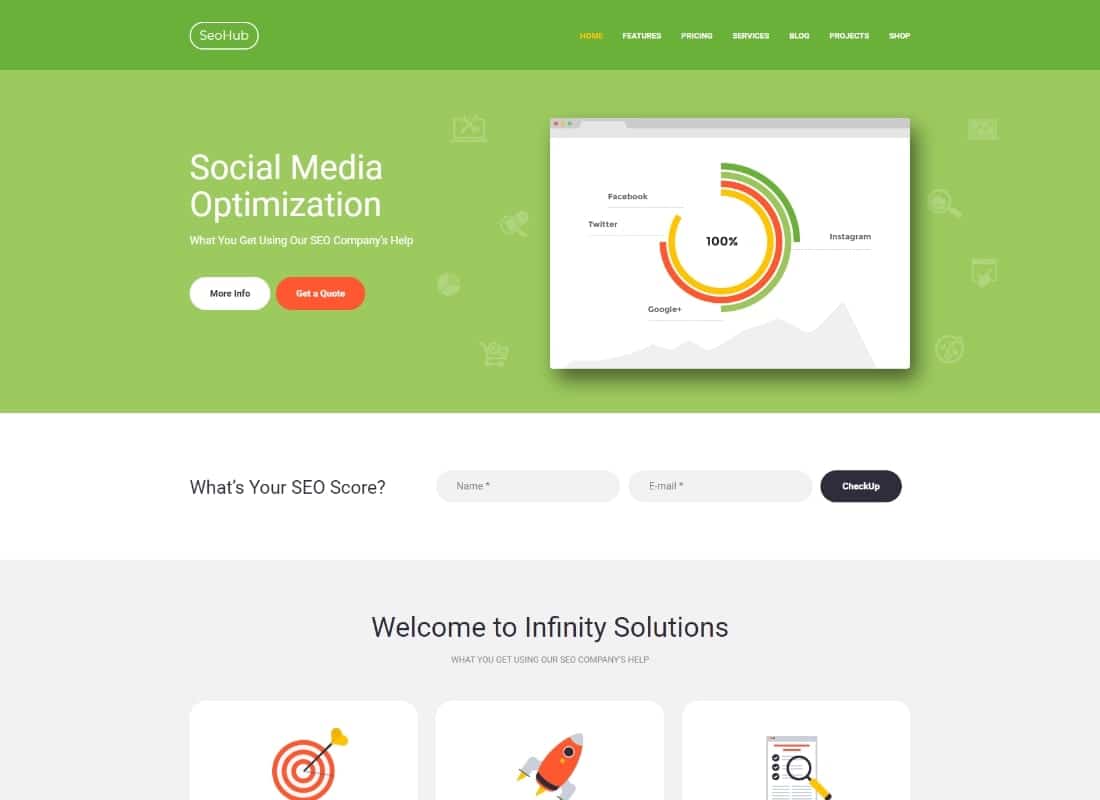 SEOHub | A Colorful SEO & Marketing WordPress Theme Website Template