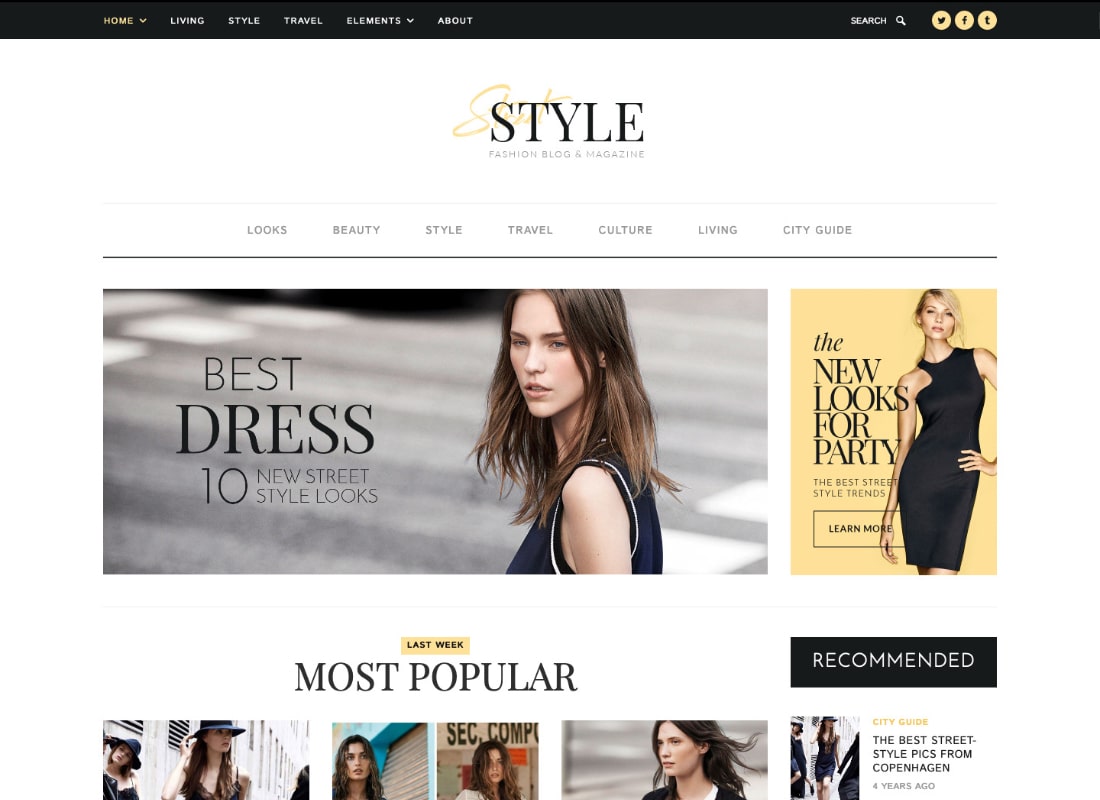 Street Style - Fashion & Lifestyle Personal Blog WordPress Theme Website Template