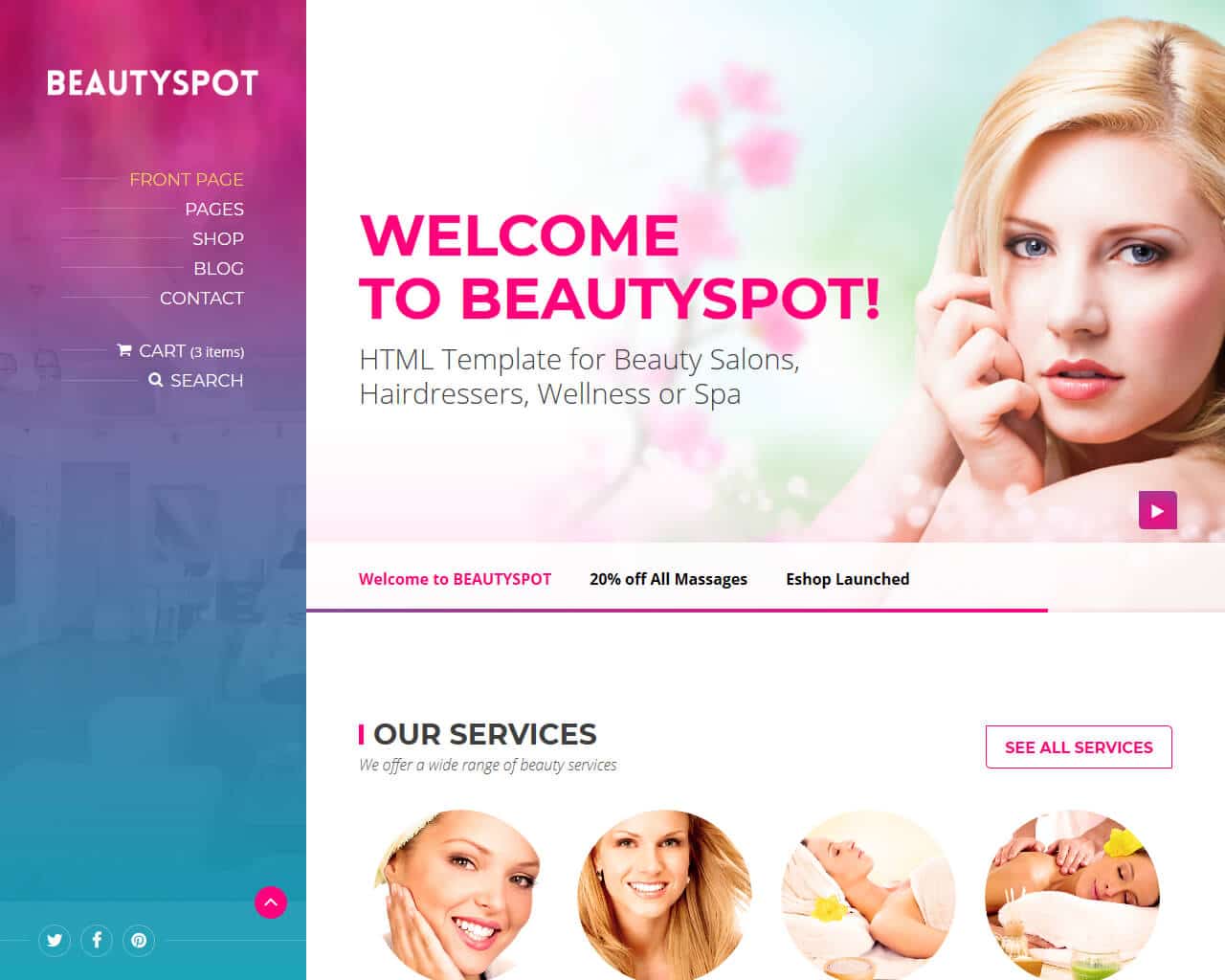 BeautySpot Website Template