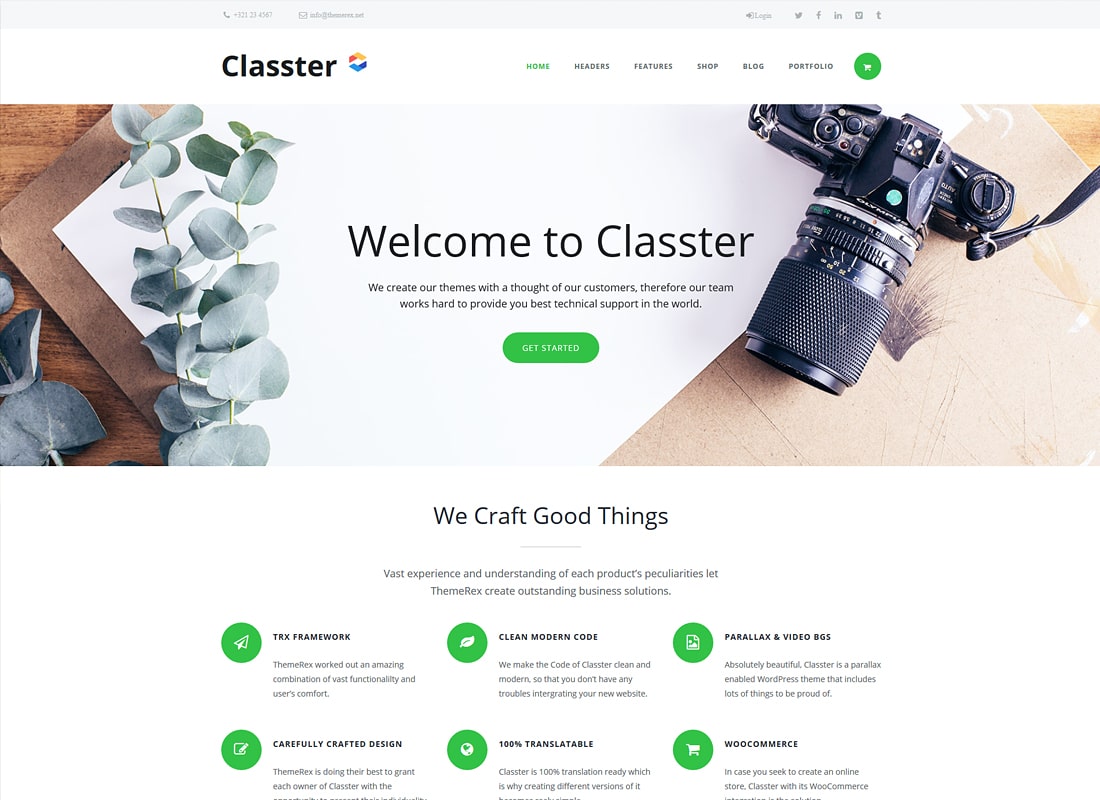 Classter | A Colorful Multi-Purpose WordPress Theme Website Template