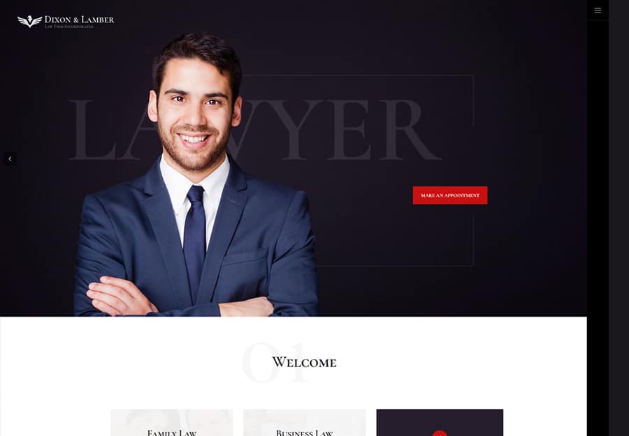 Dixon & Lamber | Law Firm WordPress Theme Website Template