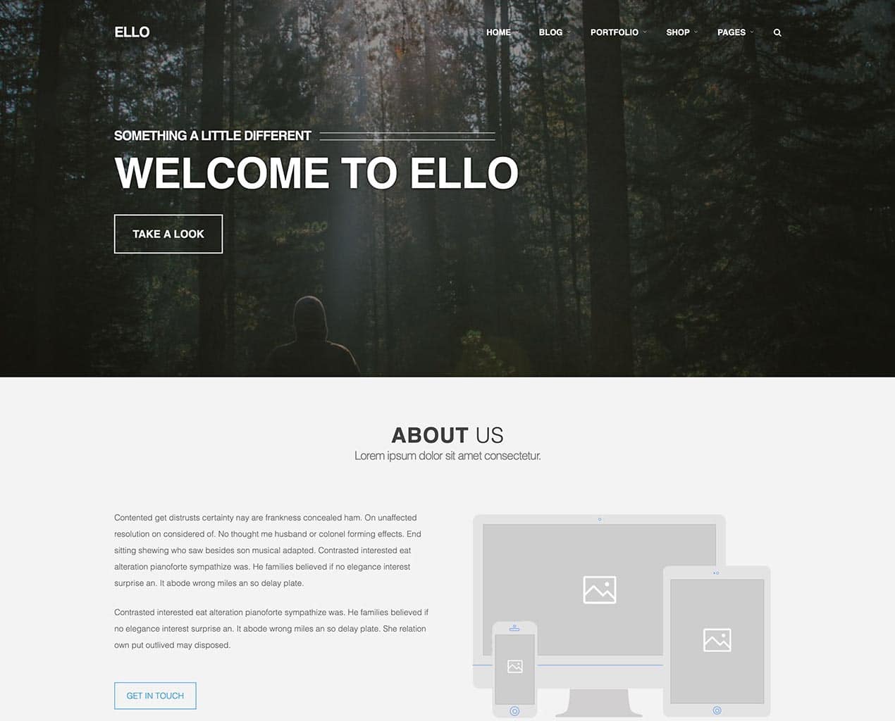 Ello – Responsive Bold Multipage/Onepage Bootstrap Template