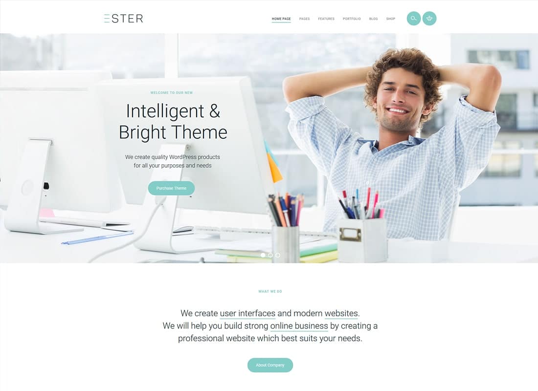 Ester - A Stylish Multipurpose WordPress Theme Website Template