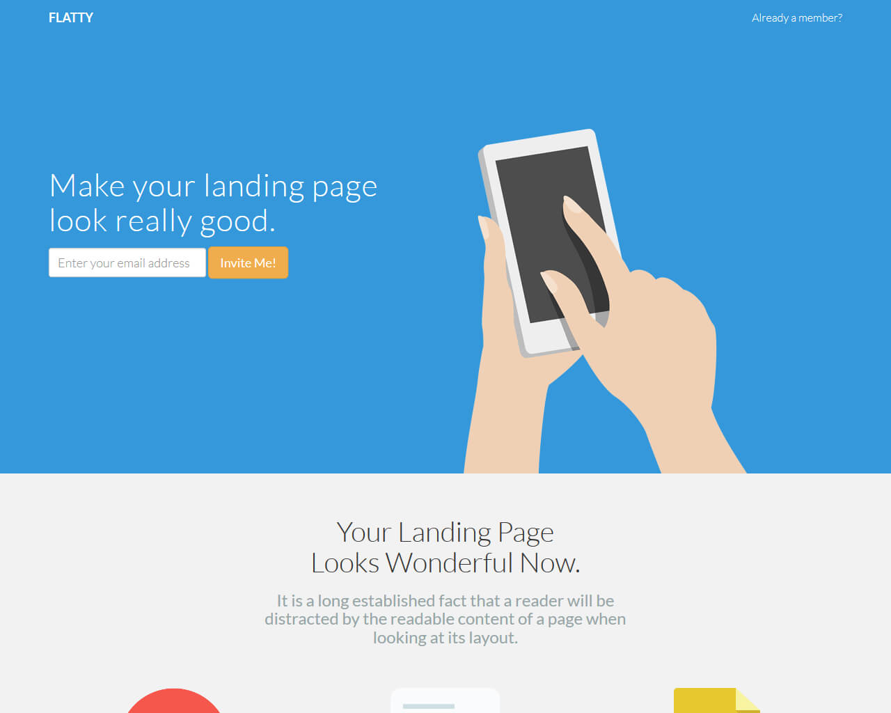 Flatty – Bootstrap App Landing Page Template