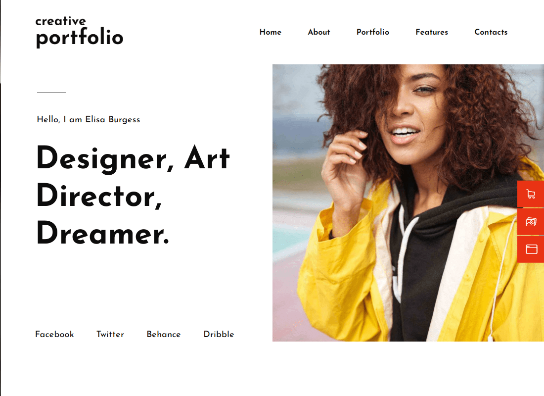 Helion - Creative Portfolio Elementor Template Kit Website Template
