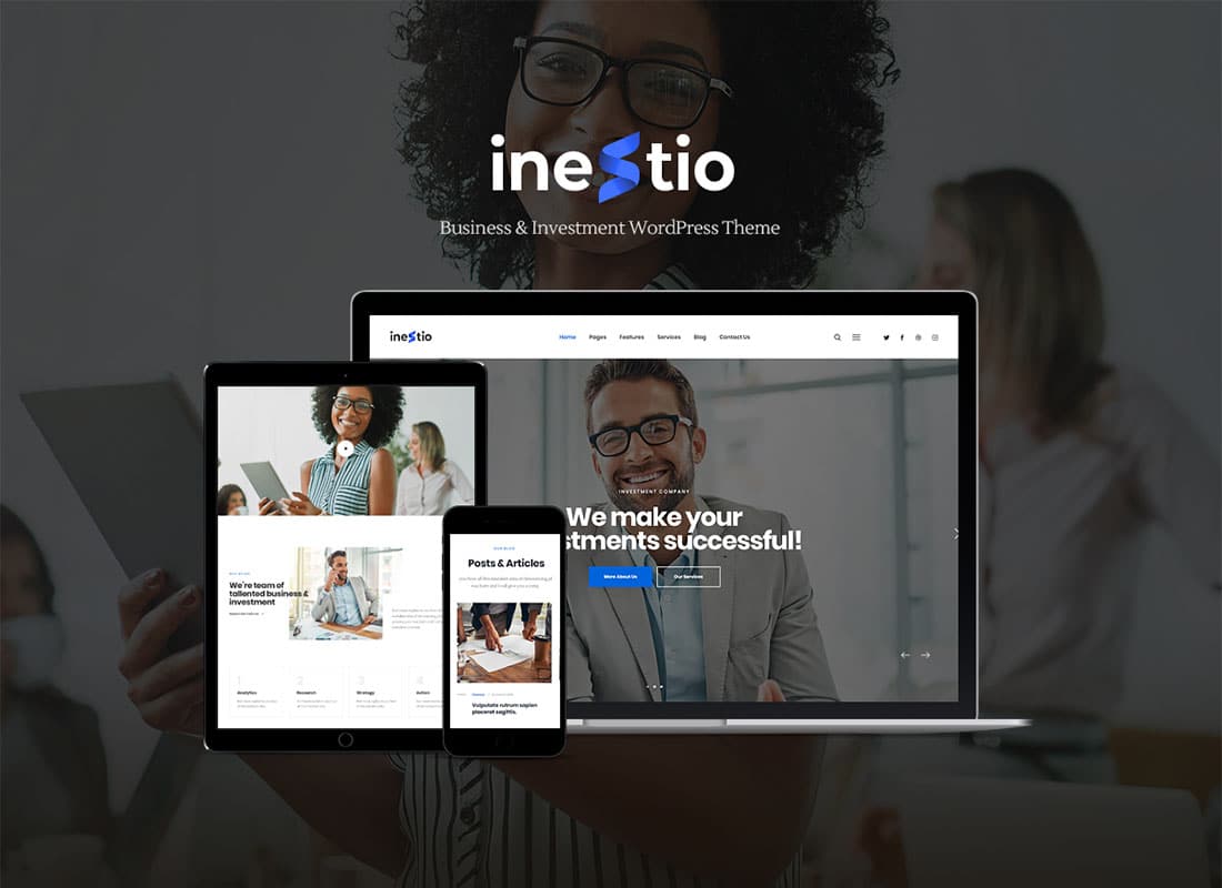 Inestio - Business & Creative WordPress Theme Website Template
