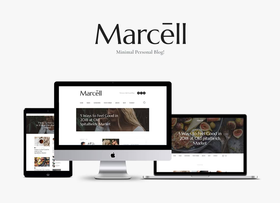 Marcell | 20+ Layouts Multi-Concept Personal Blog & Magazine WordPress Theme   Website Template