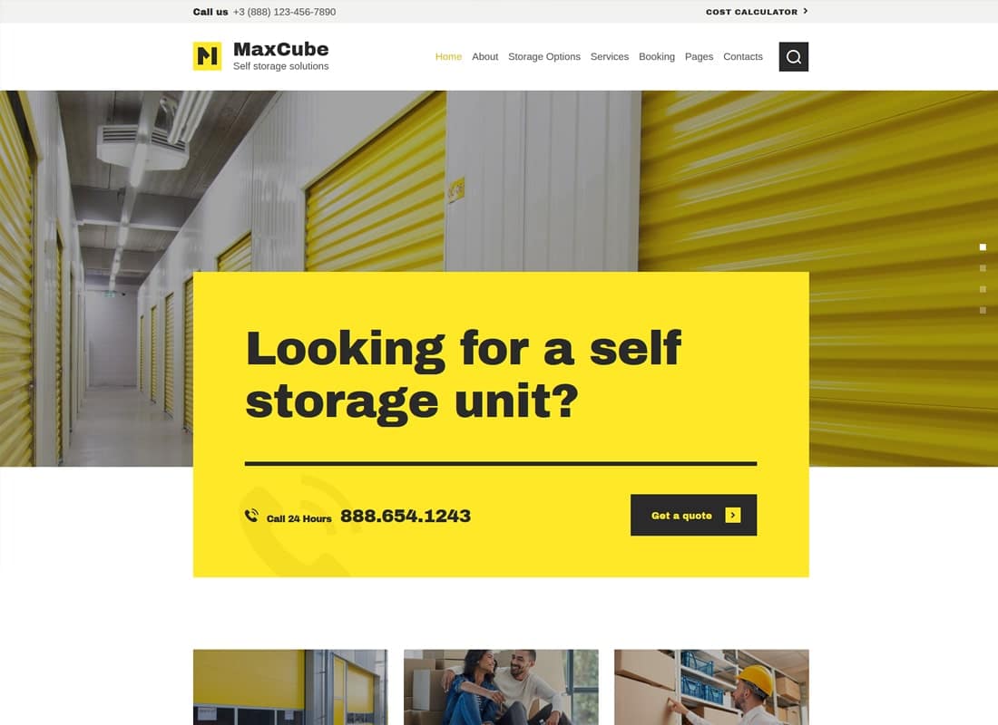 MaxCube | Self Storage Business WordPress Theme Website Template