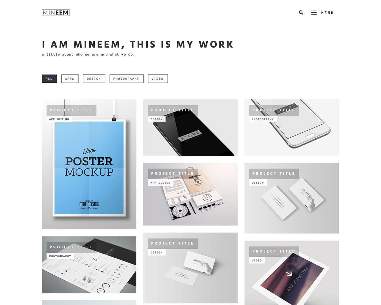Mineem – Clean Minimal Modern Portfolio & Blog Template