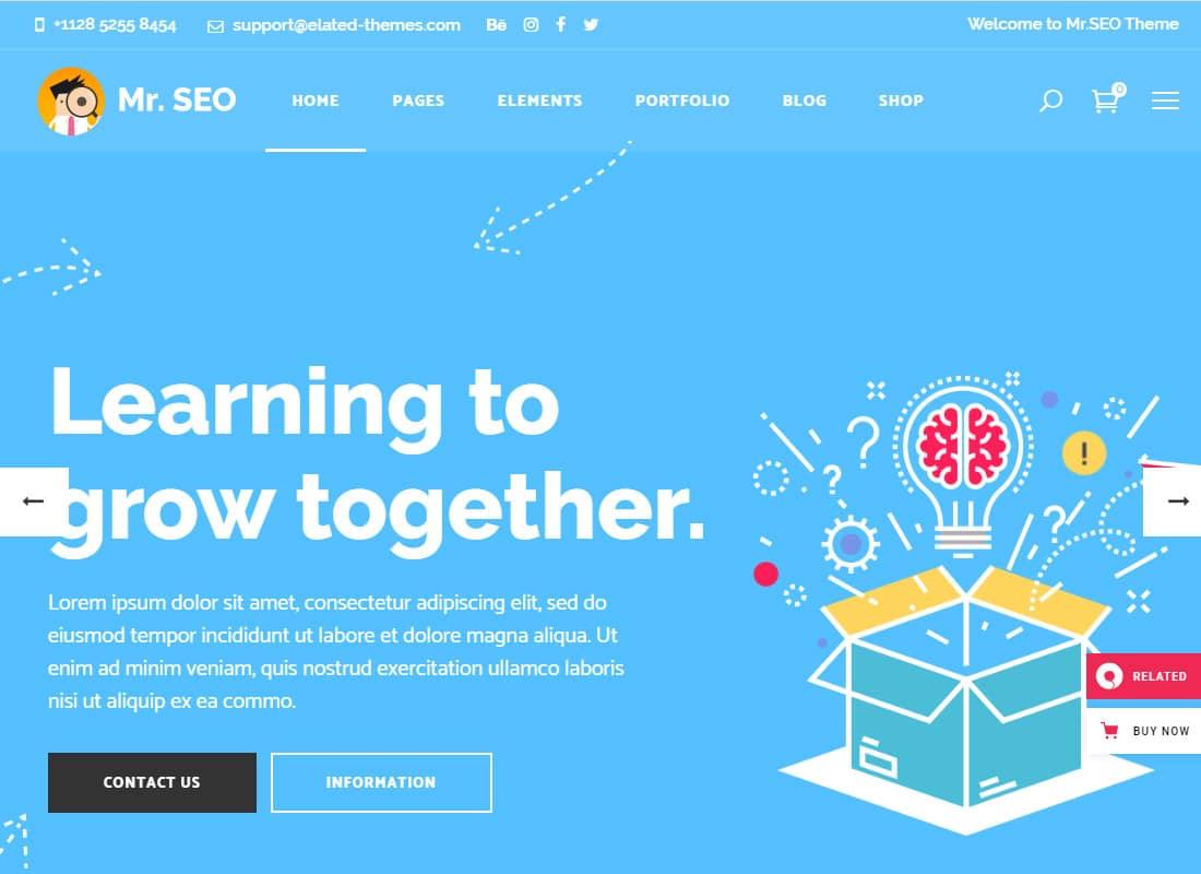 Mr. SEO | SEO, Marketing Agency and Social Media Theme  Website Template
