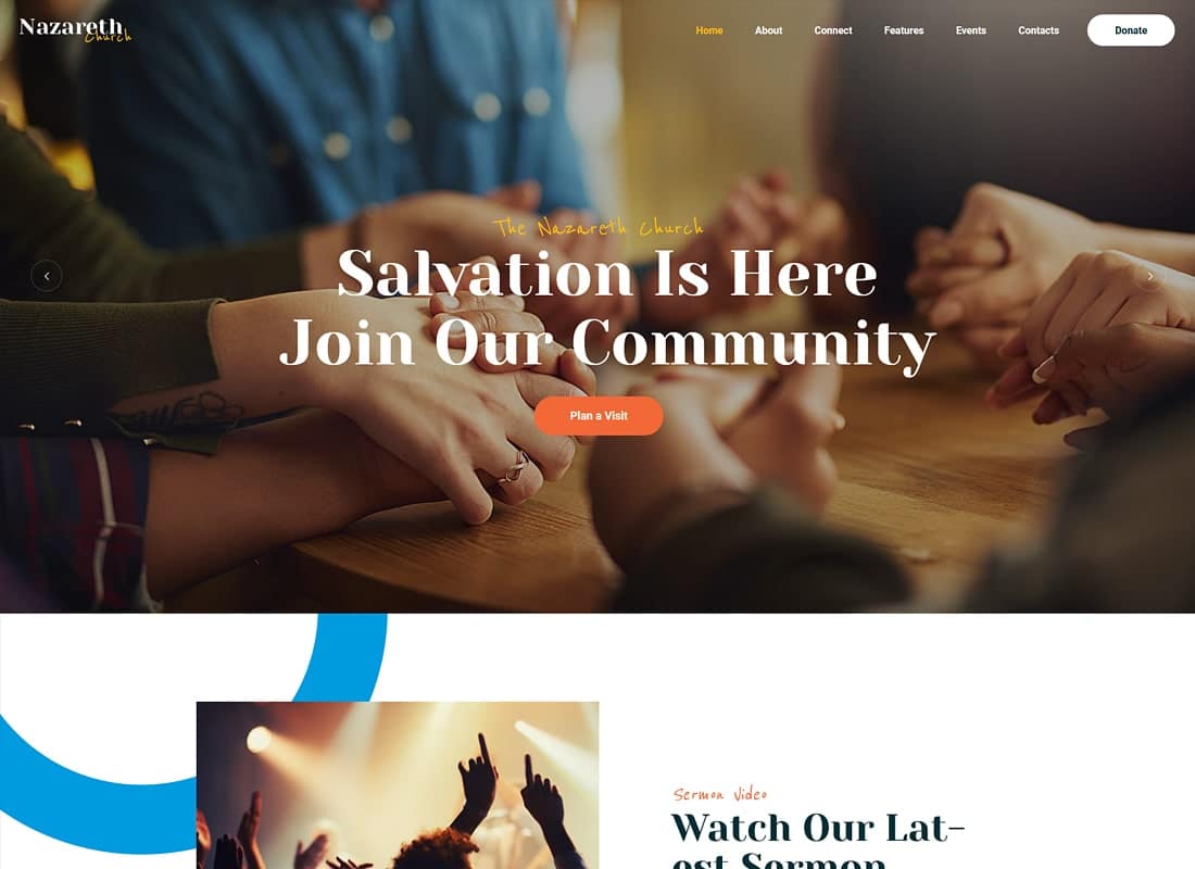 Nazareth | Church & Religion WordPress Theme Website Template