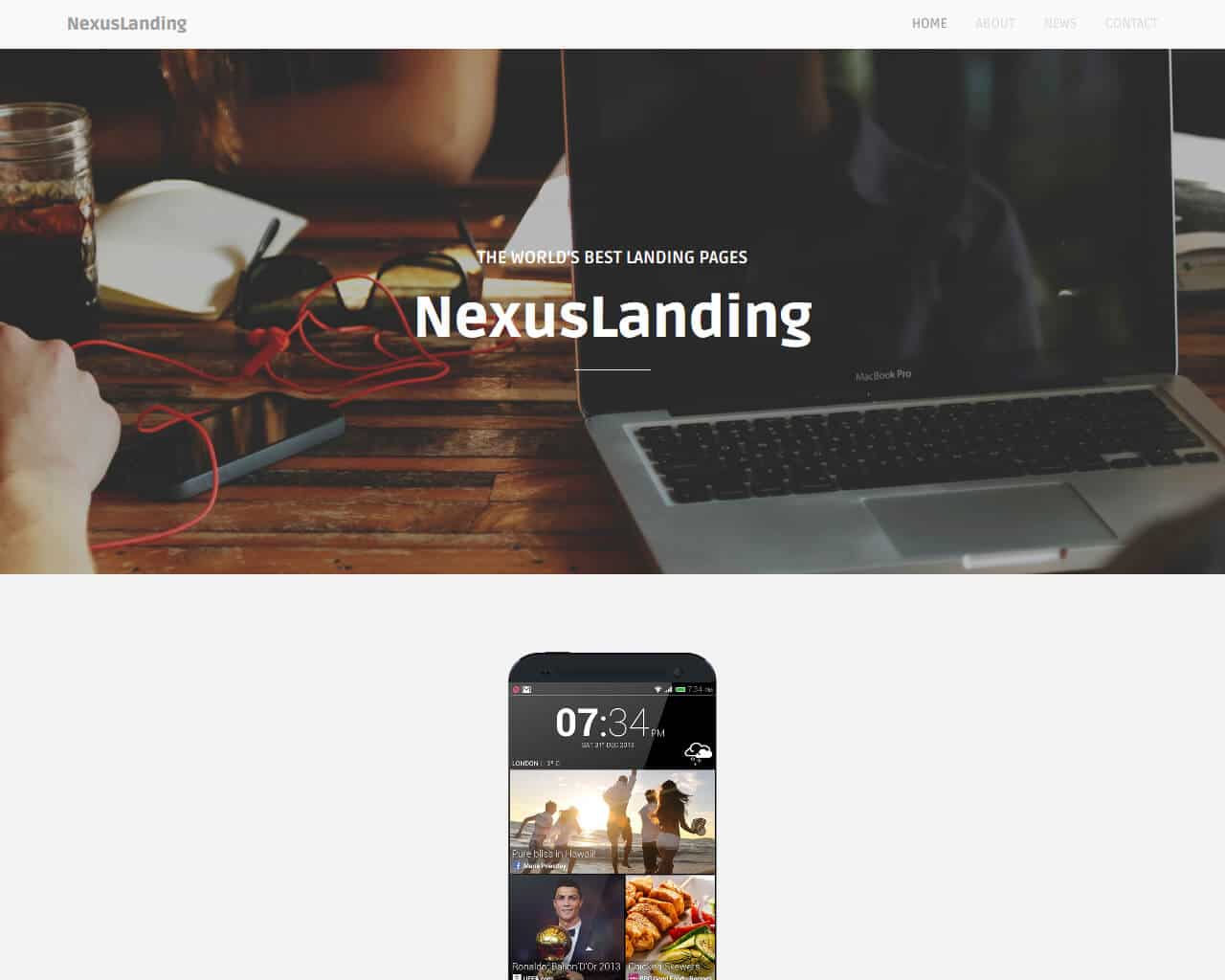 NexusLanding – Bootstrap Landing Page Template