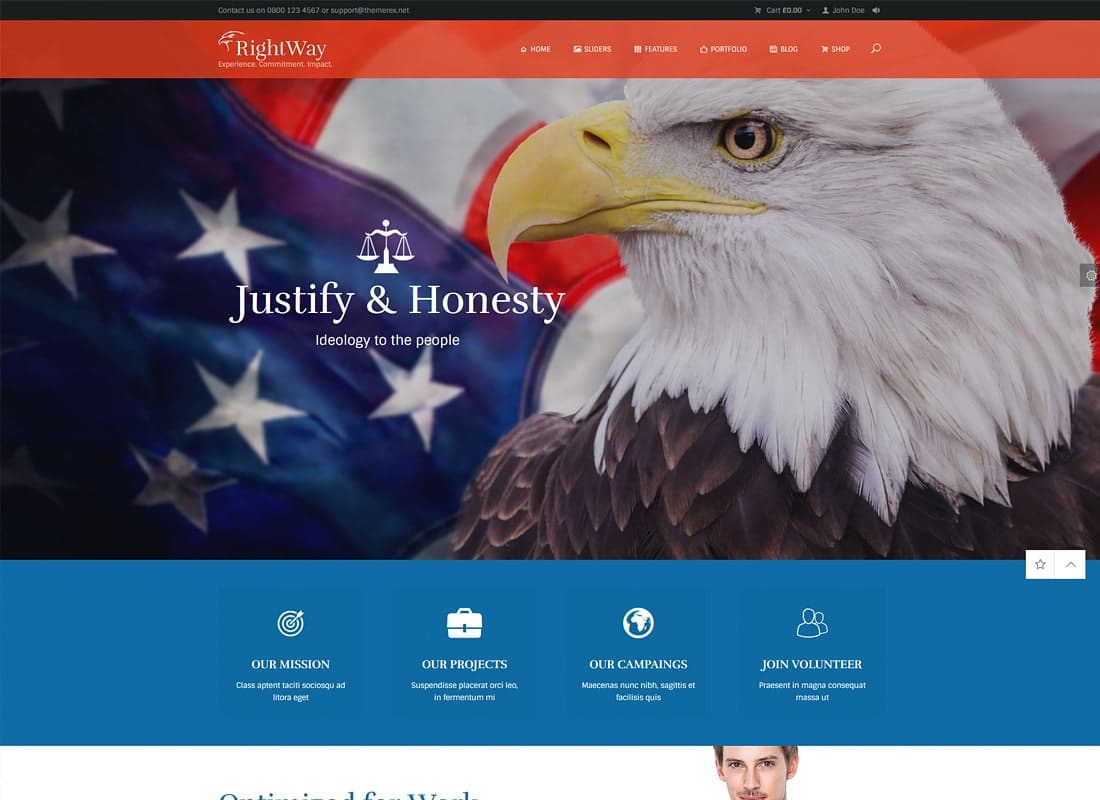 Right Way | Political WordPress Theme Website Template