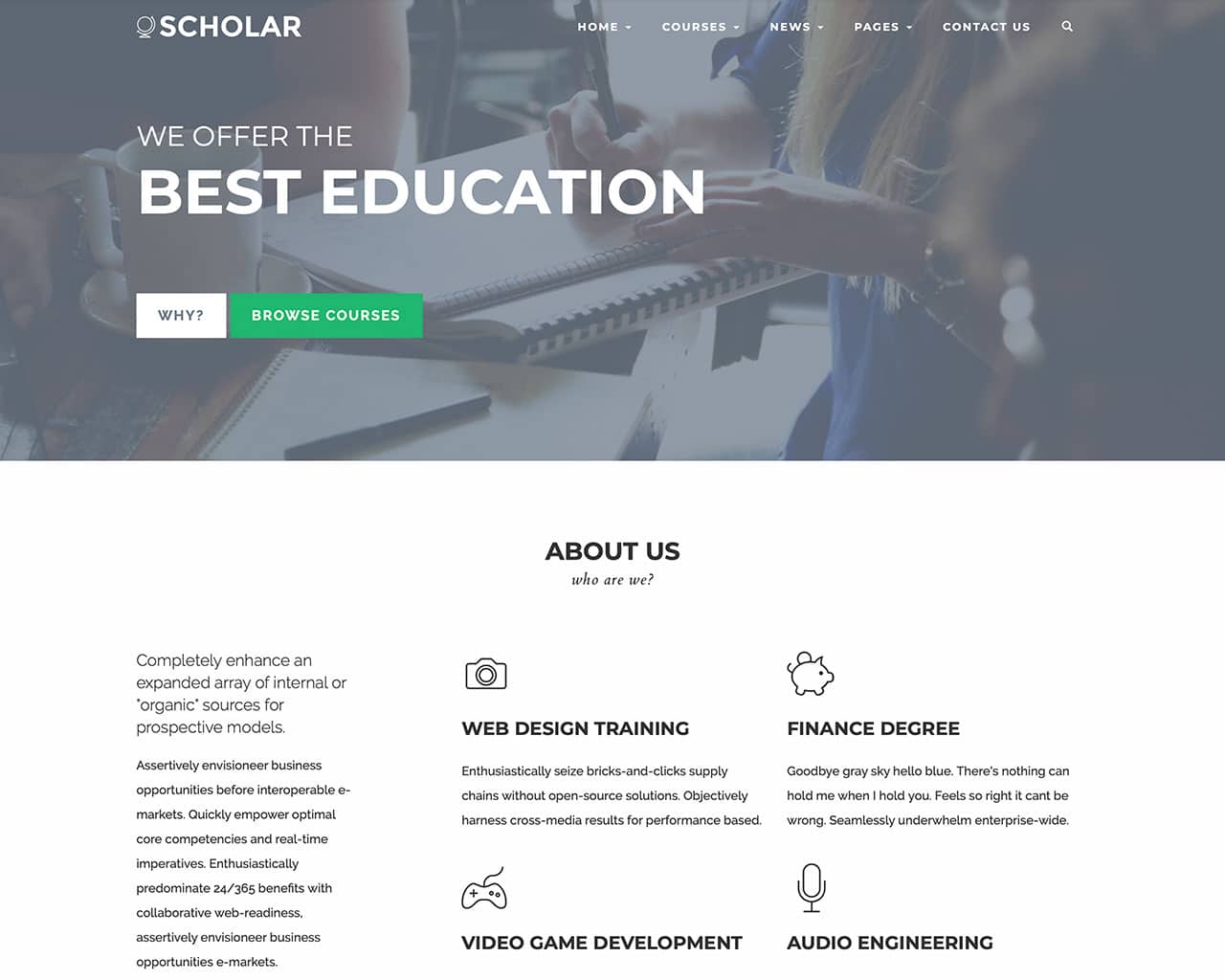 Scholar – Flexible Education Bootstrap Template