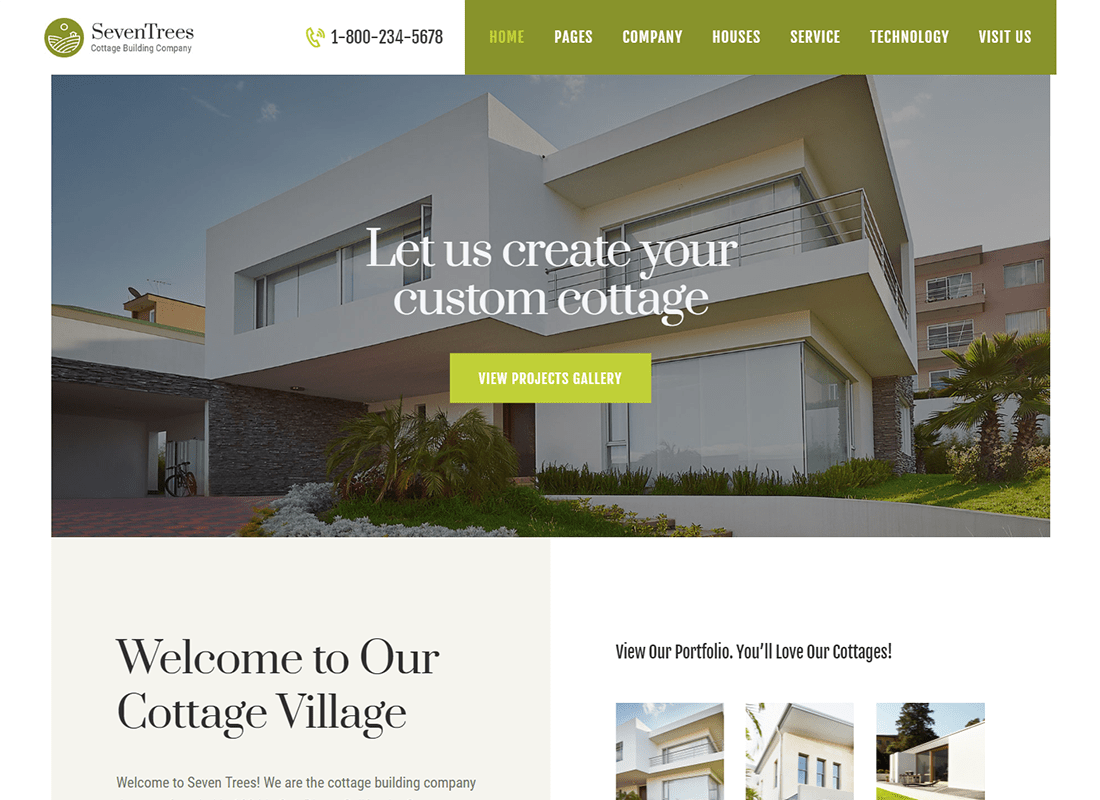 SevenTrees | Real Estate Property WordPress Theme Website Template