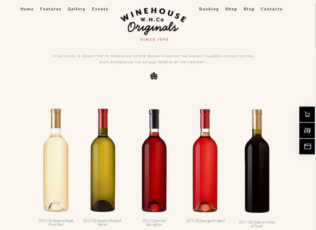 Wine House | Vineyard & Restaurant Liquor Store WordPress Theme Website Template